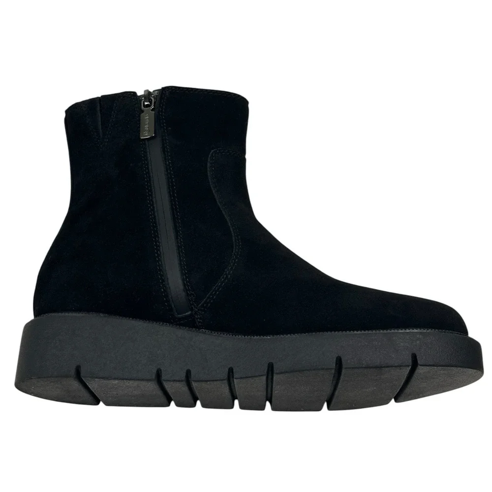 Blondo Moona Waterproof Black Suede Ankle Boots Womens Size 8.5M New $170